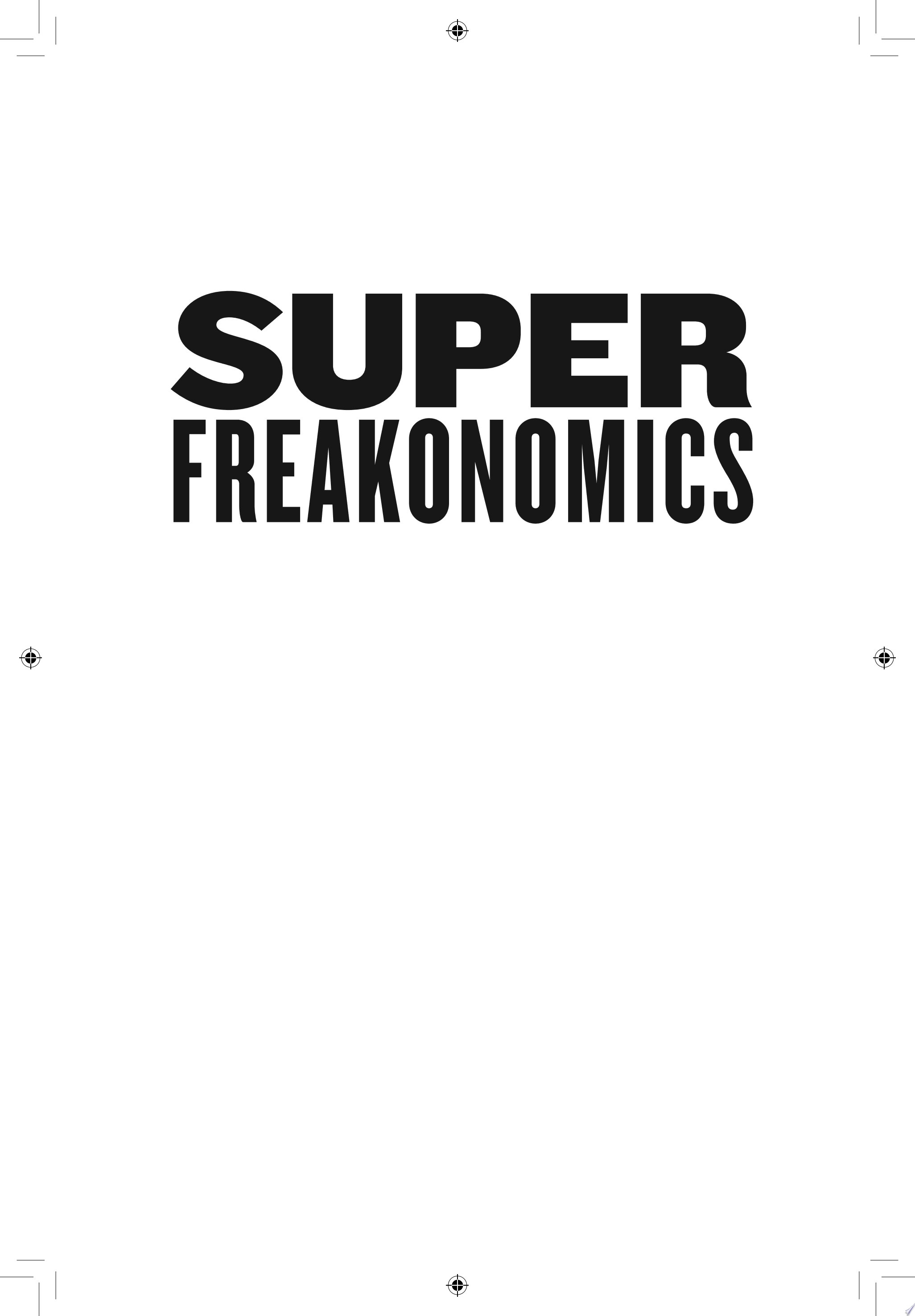 Cover of SUPERFREAKONOMICS