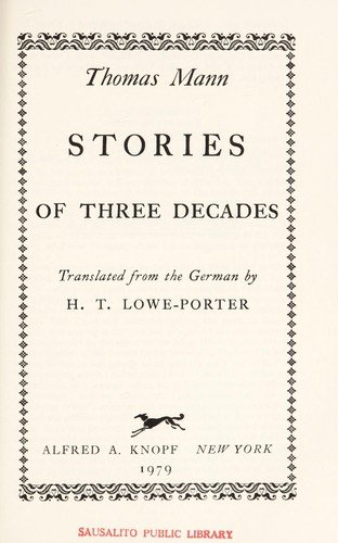 Cover of STORIES OF THREE DECADES