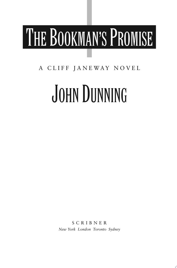 Cover of THE BOOKMAN'S PROMISE