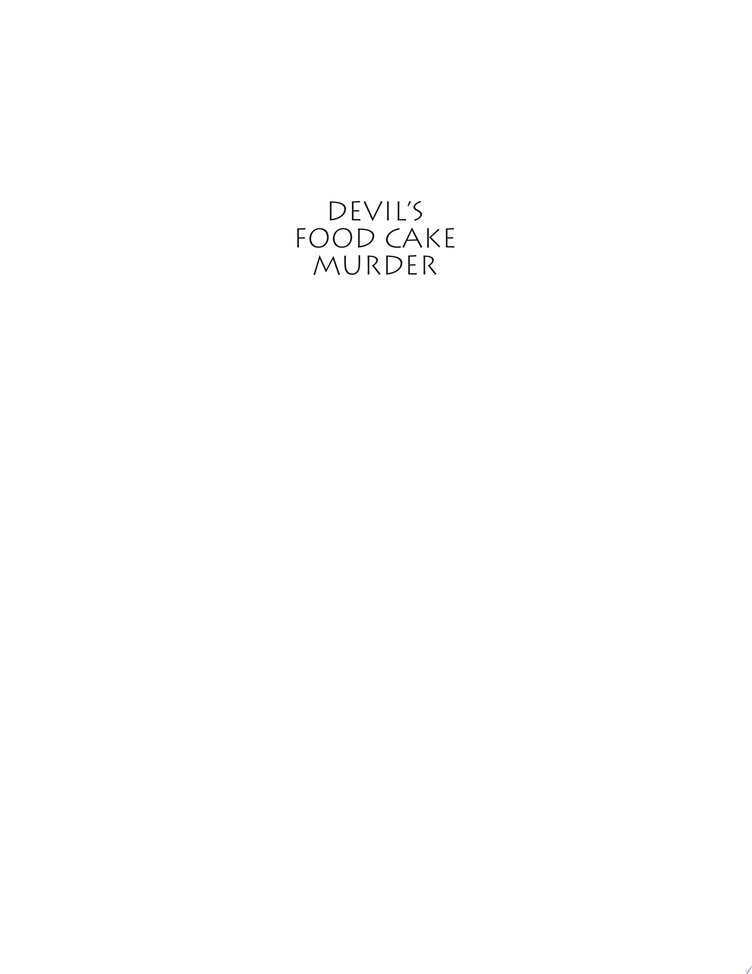 Cover of DEVIL’S FOOD CAKE MURDER