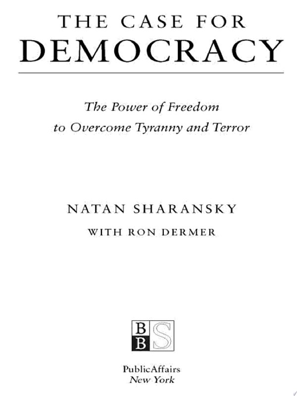 Cover of THE CASE FOR DEMOCRACY