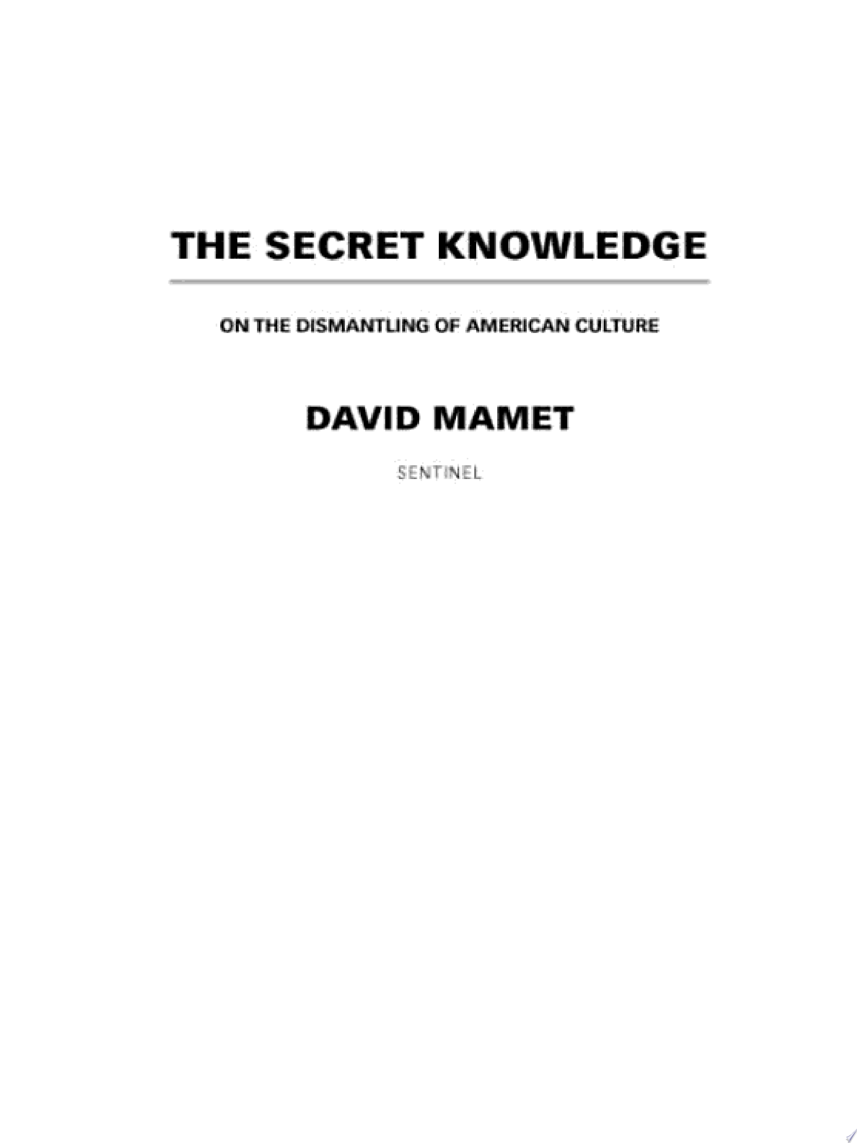 Cover of THE SECRET KNOWLEDGE