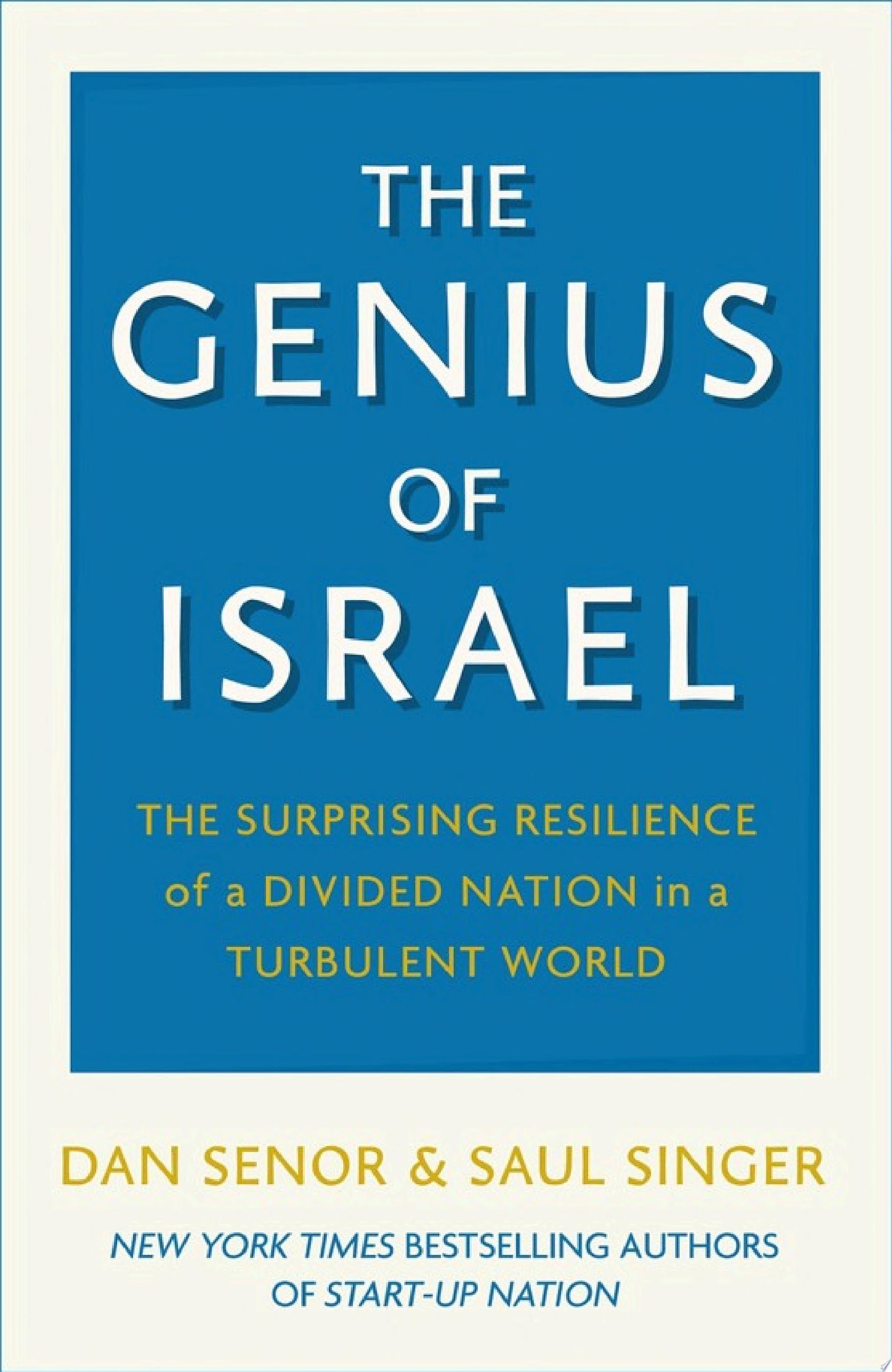 Cover of THE GENIUS OF ISRAEL