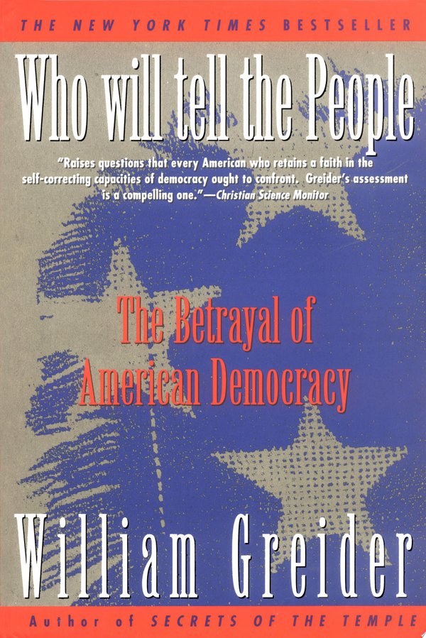 Cover of WHO WILL TELL THE PEOPLE