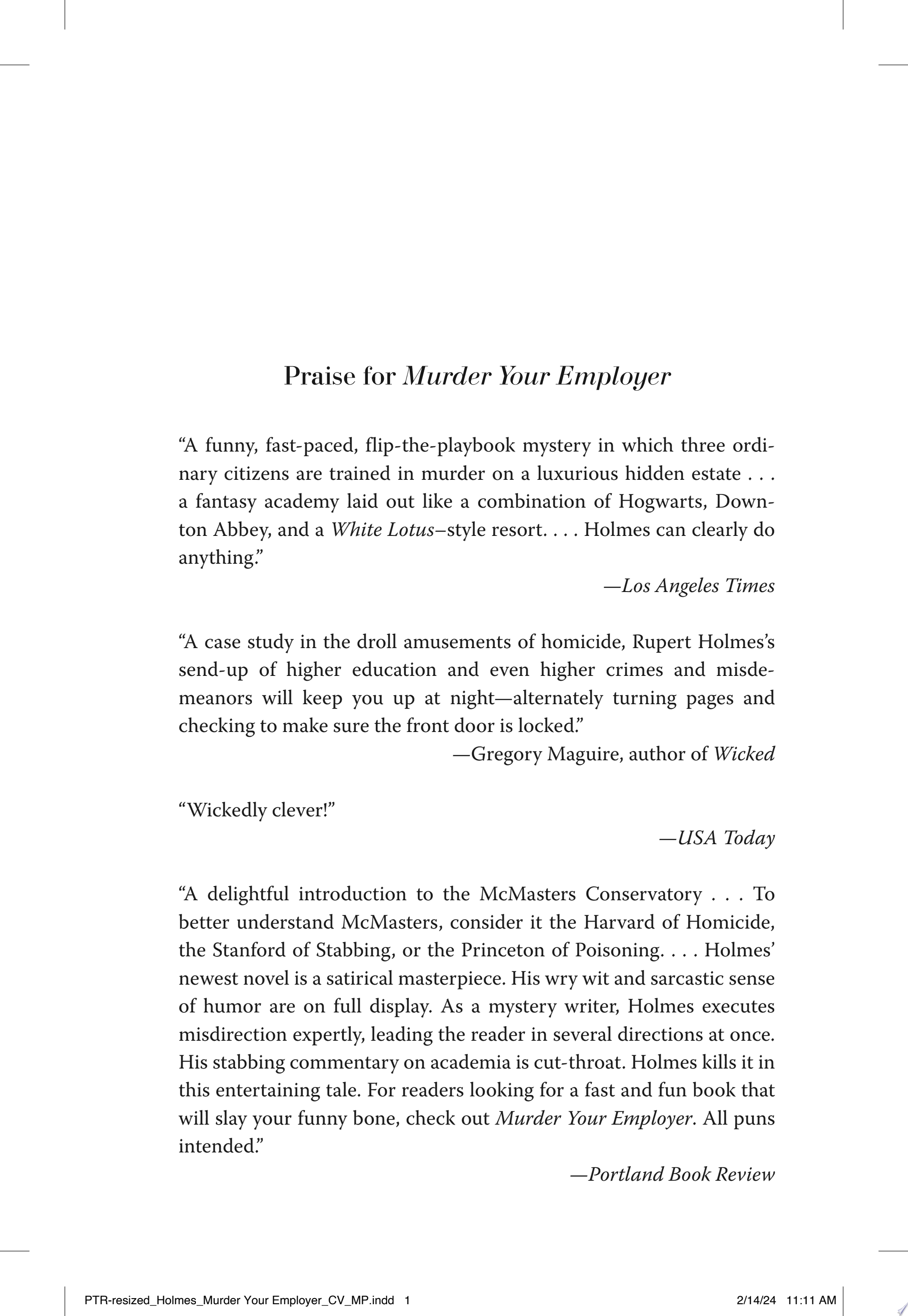 Cover of MURDER YOUR EMPLOYER