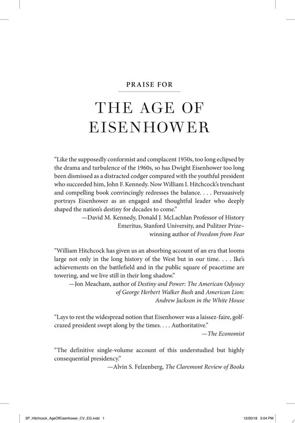 Cover of THE AGE OF EISENHOWER