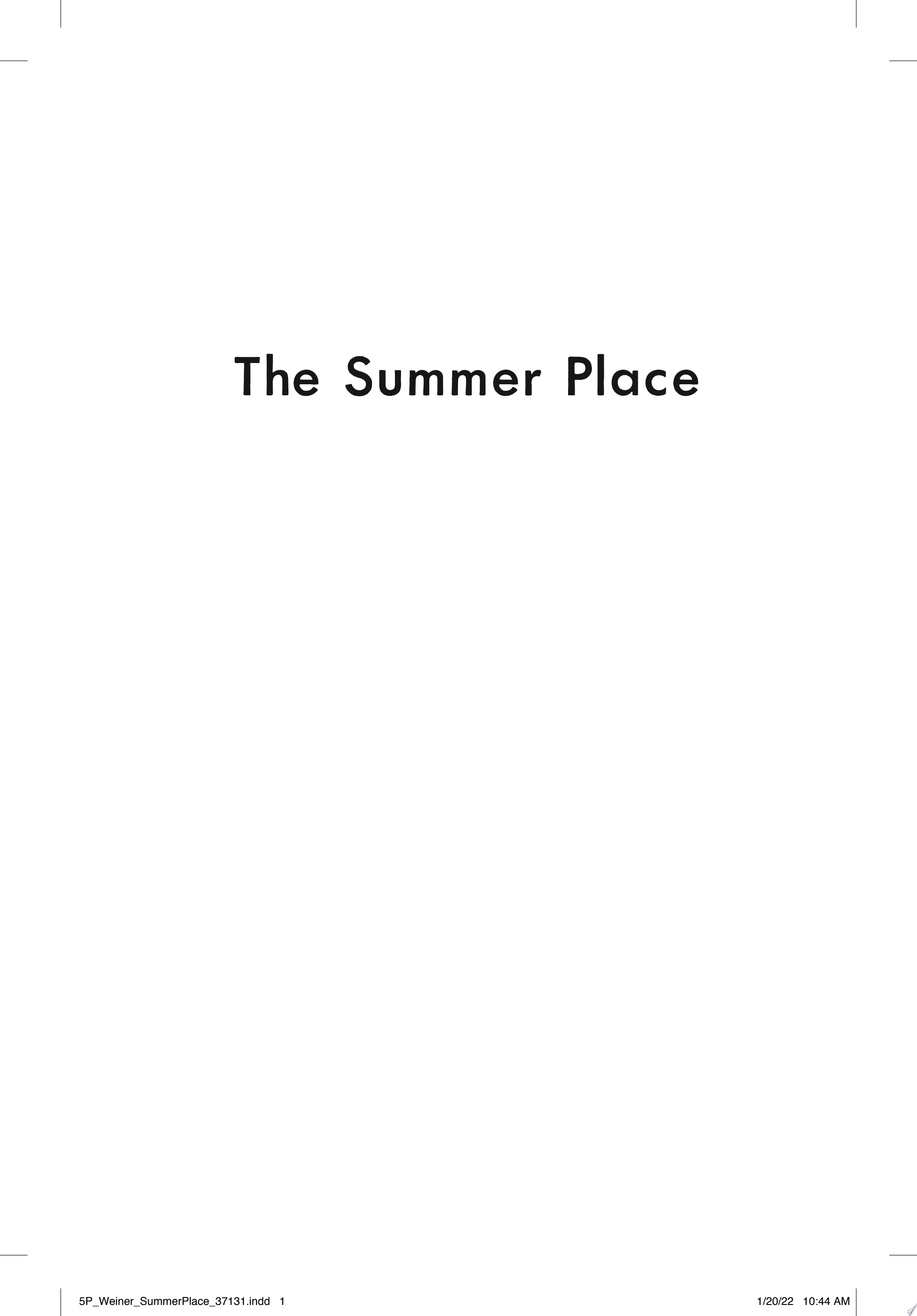 Cover of THE SUMMER PLACE