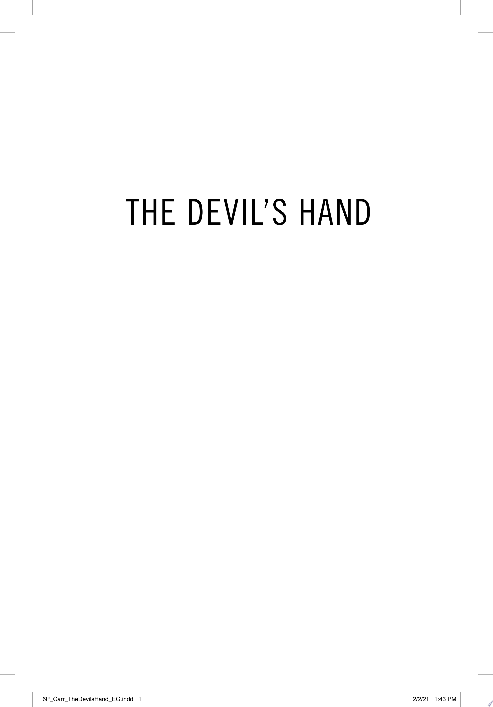 Cover of THE DEVIL'S HAND