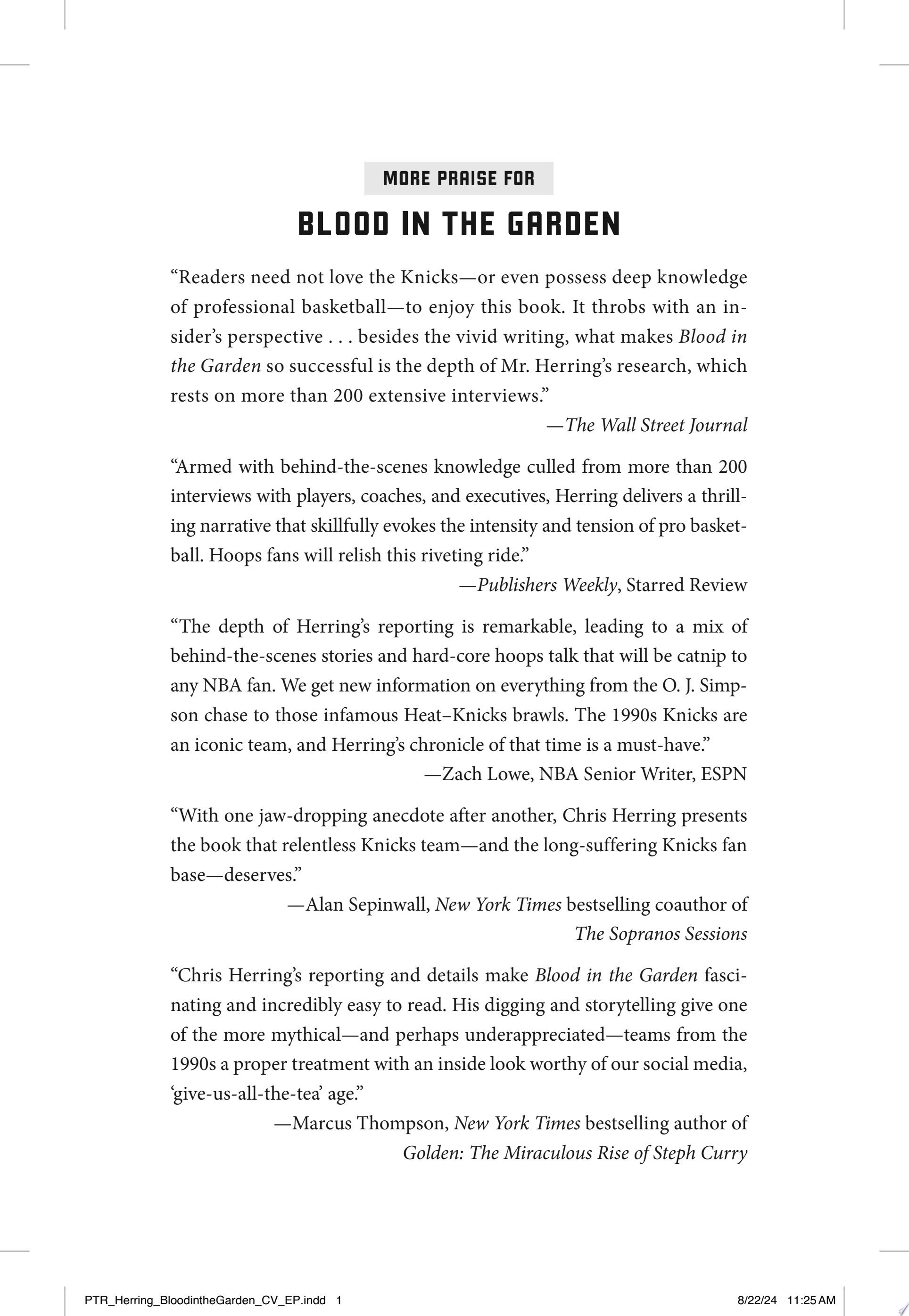Cover of BLOOD IN THE GARDEN