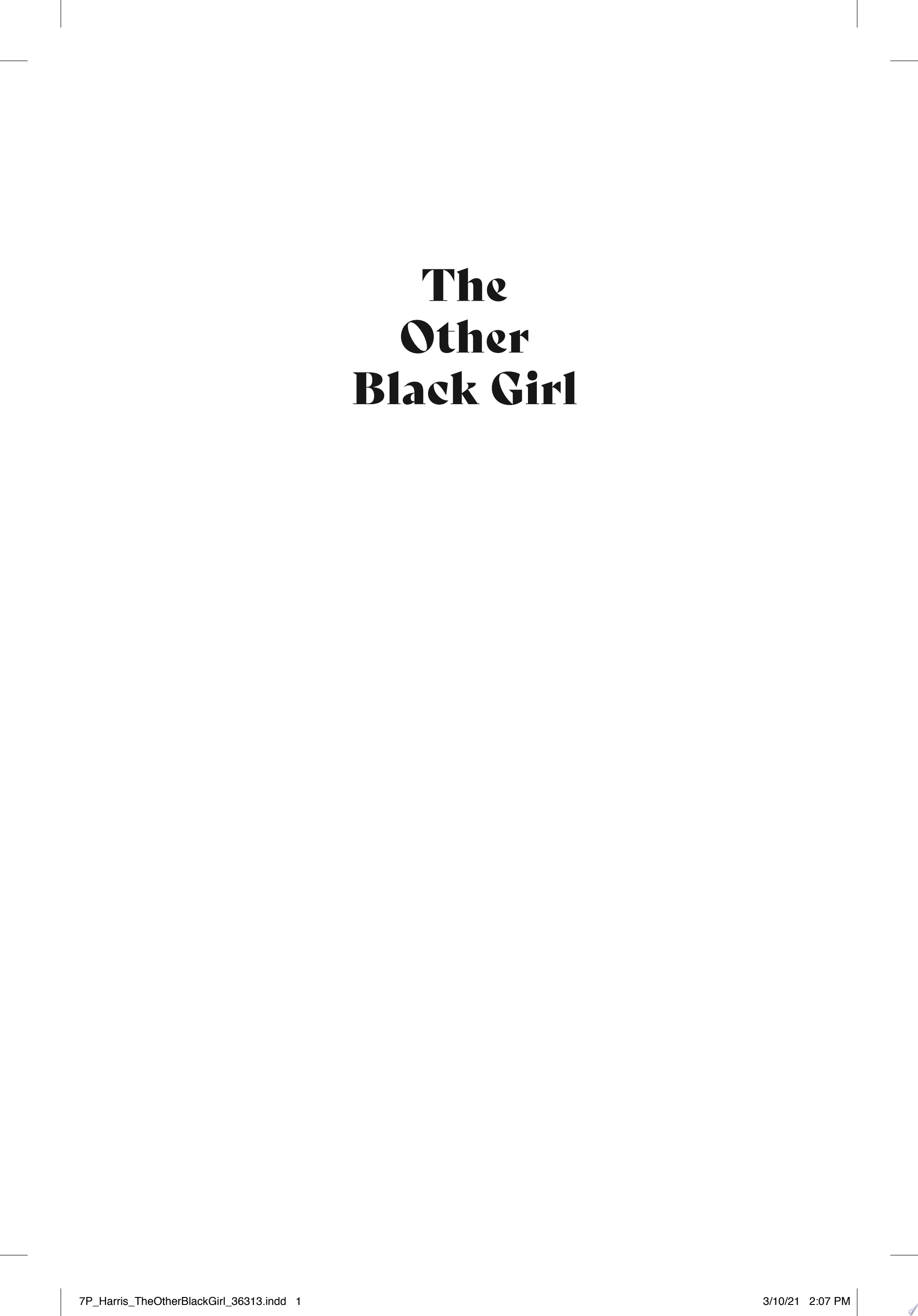 Cover of THE OTHER BLACK GIRL