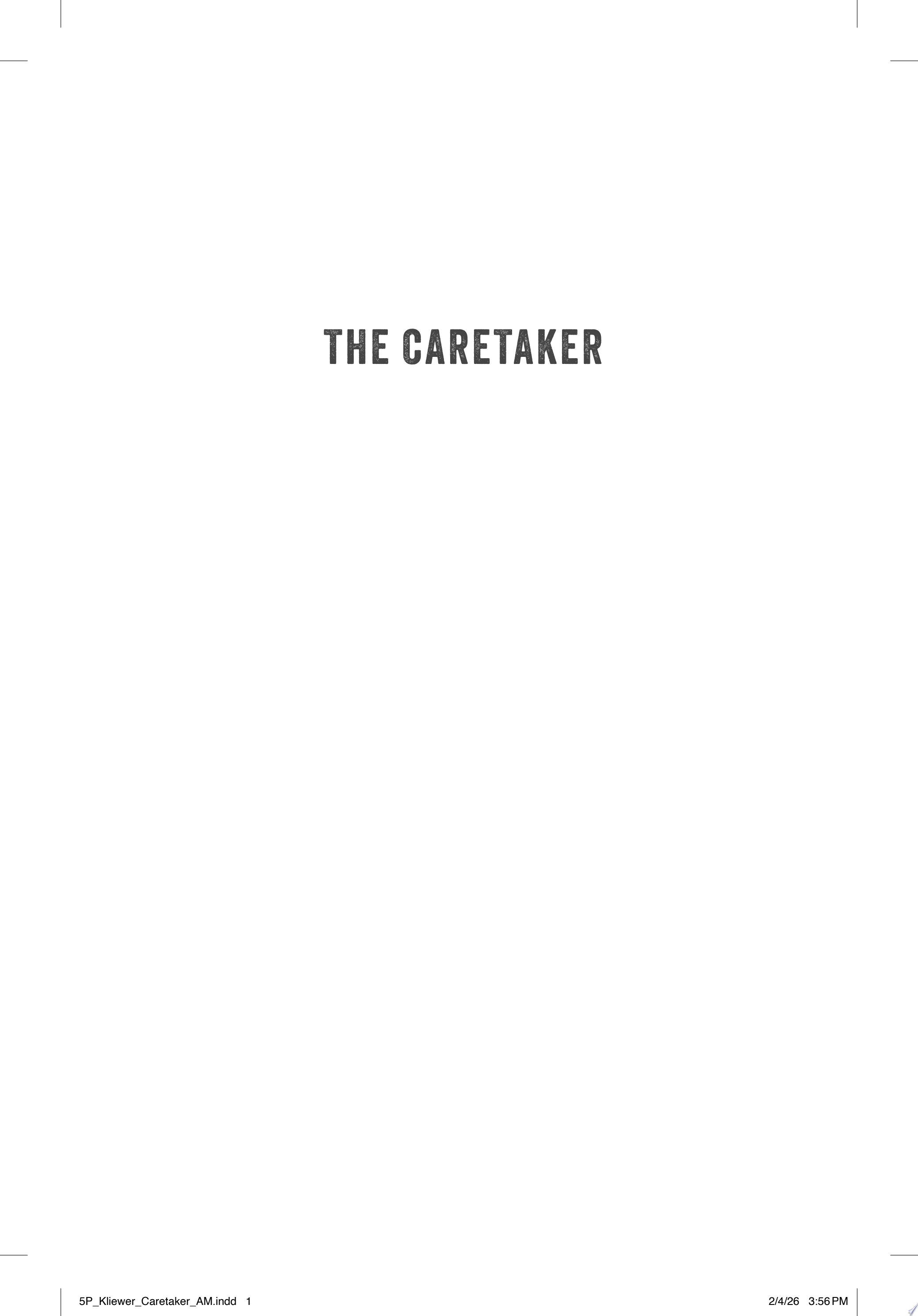 Cover of THE CARETAKER