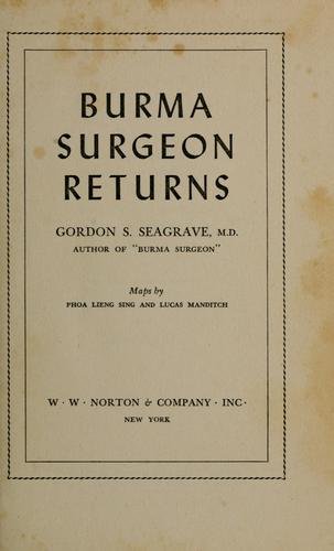 Cover of BURMA SURGEON RETURNS