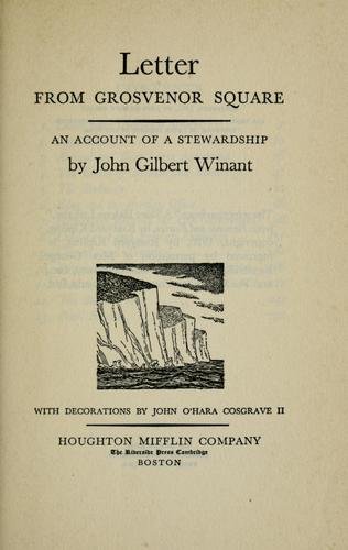 Cover of LETTER FROM GROSVENOR SQUARE