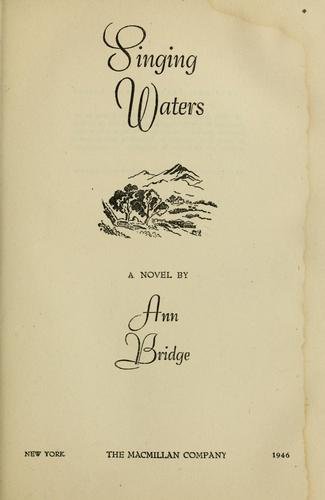 Cover of SINGING WATERS
