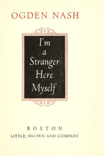 Cover of I'M A STRANGER HERE MYSELF