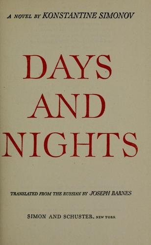 Cover of DAYS AND NIGHTS