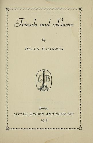Cover of FRIENDS AND LOVERS