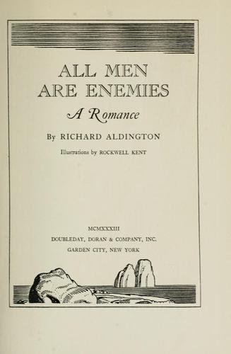 Cover of ALL MEN ARE ENEMIES