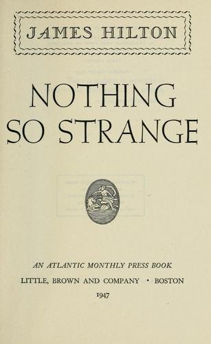 Cover of NOTHING SO STRANGE