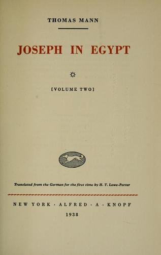 Cover of JOSEPH IN EGYPT