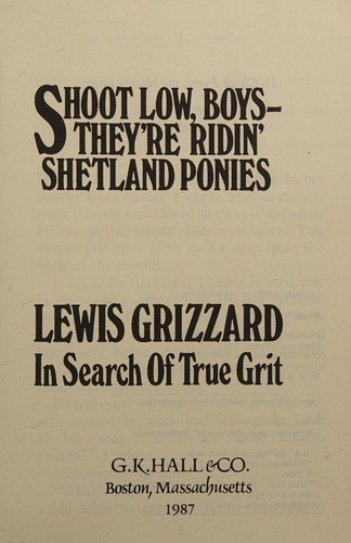 Cover of SHOOT LOW, BOYS -THEY'RE RIDIN' SHETLAND PONIES