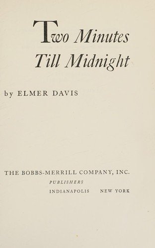 Cover of TWO MINUTES TILL MIDNIGHT