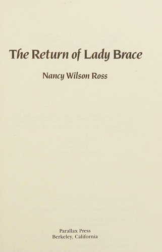Cover of THE RETURN OF LADY BRACE