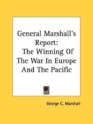 Cover of GENERAL MARSHALL'S REPORT