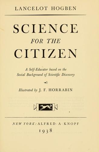 Cover of SCIENCE FOR THE CITIZEN