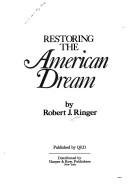 Cover of RESTORING THE AMERICAN DREAM
