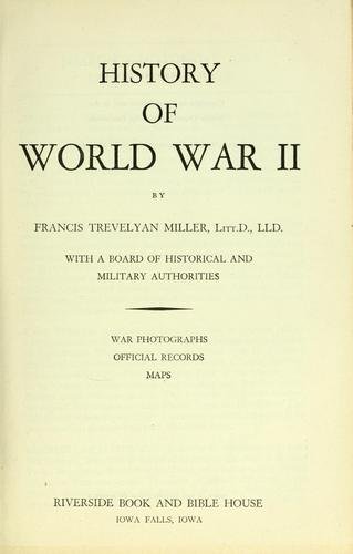 Cover of HISTORY OF WORLD WAR II