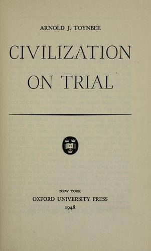 Cover of CIVILIZATION ON TRIAL