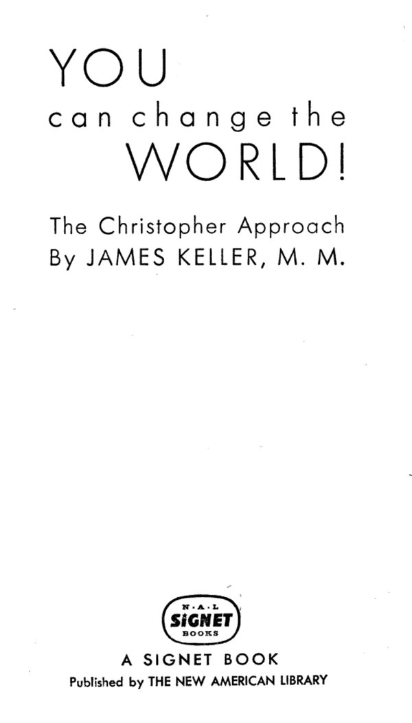 Cover of YOU CAN CHANGE THE WORLD