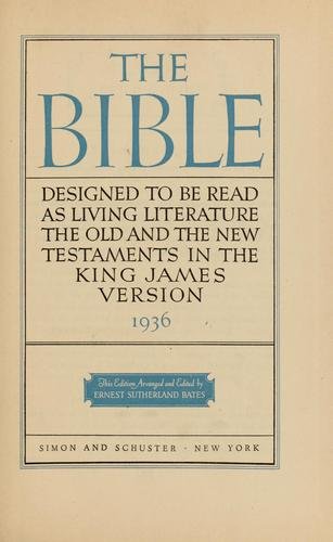 Cover of THE BIBLE, DESIGNED TO BE READ AS LIVING LITERATURE