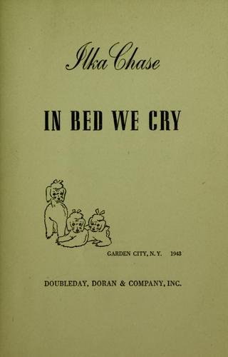 Cover of IN BED WE CRY