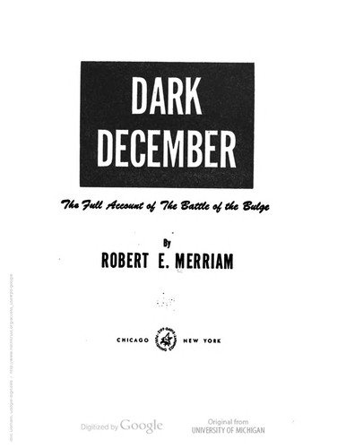 Cover of DARK DECEMBER