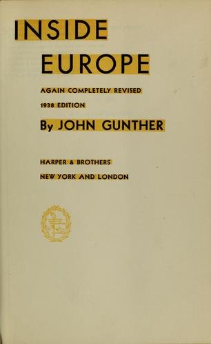 Cover of INSIDE EUROPE