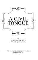 Cover of A CIVIL TONGUE