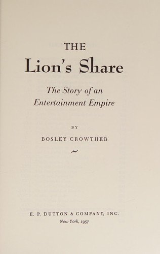 Cover of THE LION'S SHARE