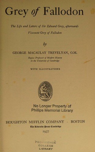 Cover of GREY OF FALLODON