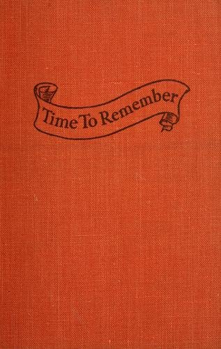 Cover of TIME TO REMEMBER