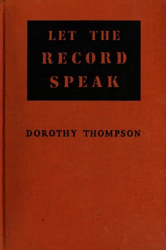 Cover of LET THE RECORD SPEAK