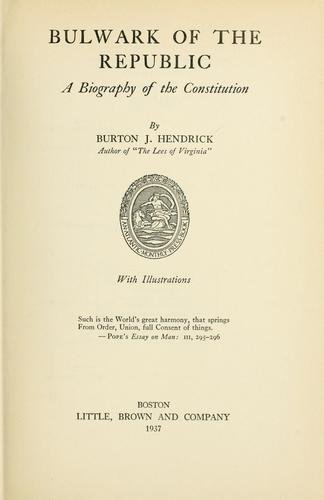 Cover of BULWARK OF THE REPUBLIC