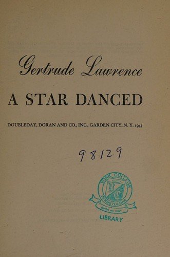 Cover of A STAR DANCED