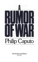 Cover of A RUMOR OF WAR
